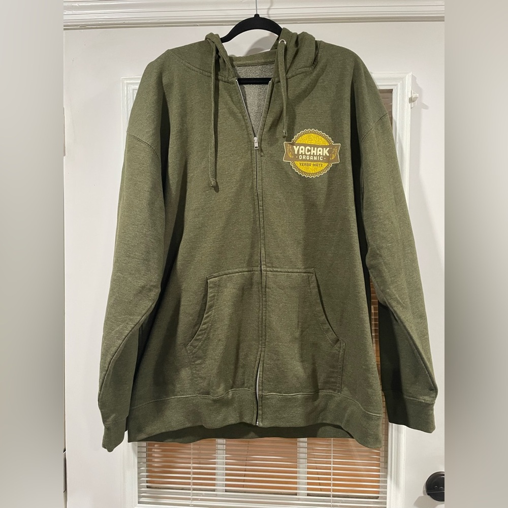 Yachak Organic zip front hooded jacket size 2XL